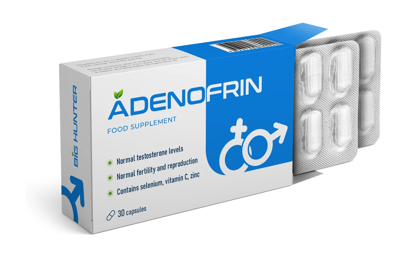 Adenofrin — Adenofrin: κάψουλες για τον προστάτη από τον παραγωγό, 20 €